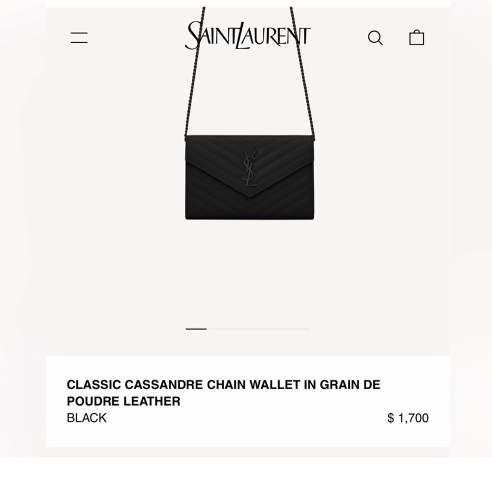 Yves Saint Laurent Cassandre envelope flap crossbody bag - Picture 12 of 12